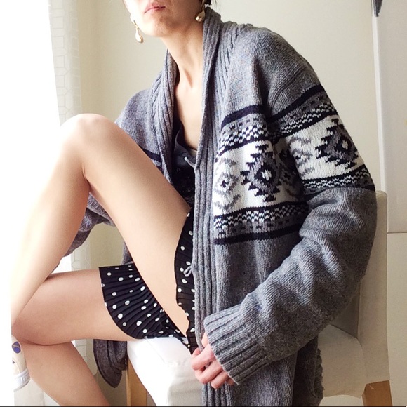 premium by Kolby Sweaters - Grey zipup and button down sweater